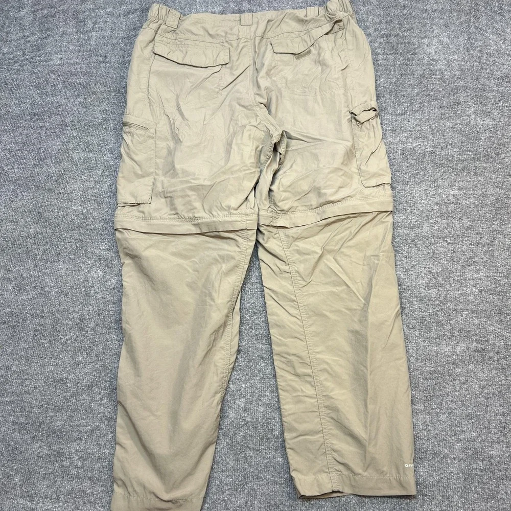 Columbia Pants Mens 40x30 Beige Convertible Cargo Lightweight Hiking Outdoor